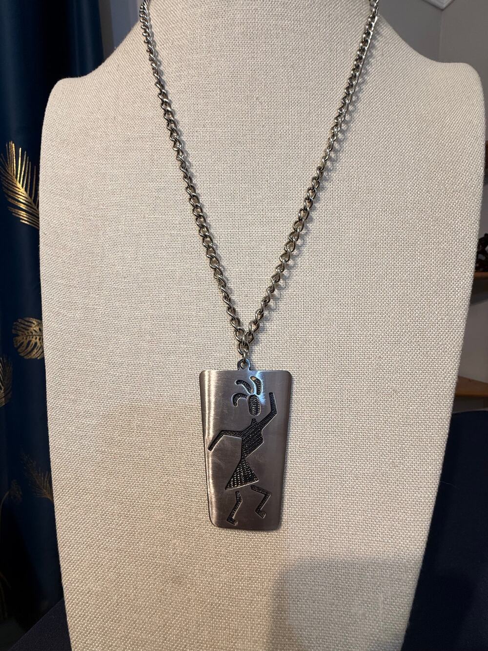 Vintage Florenta of California Kokopelli Necklace 24”